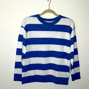 J.Crew Vintage cotton terry relaxed-fit pullover in rugby stripe